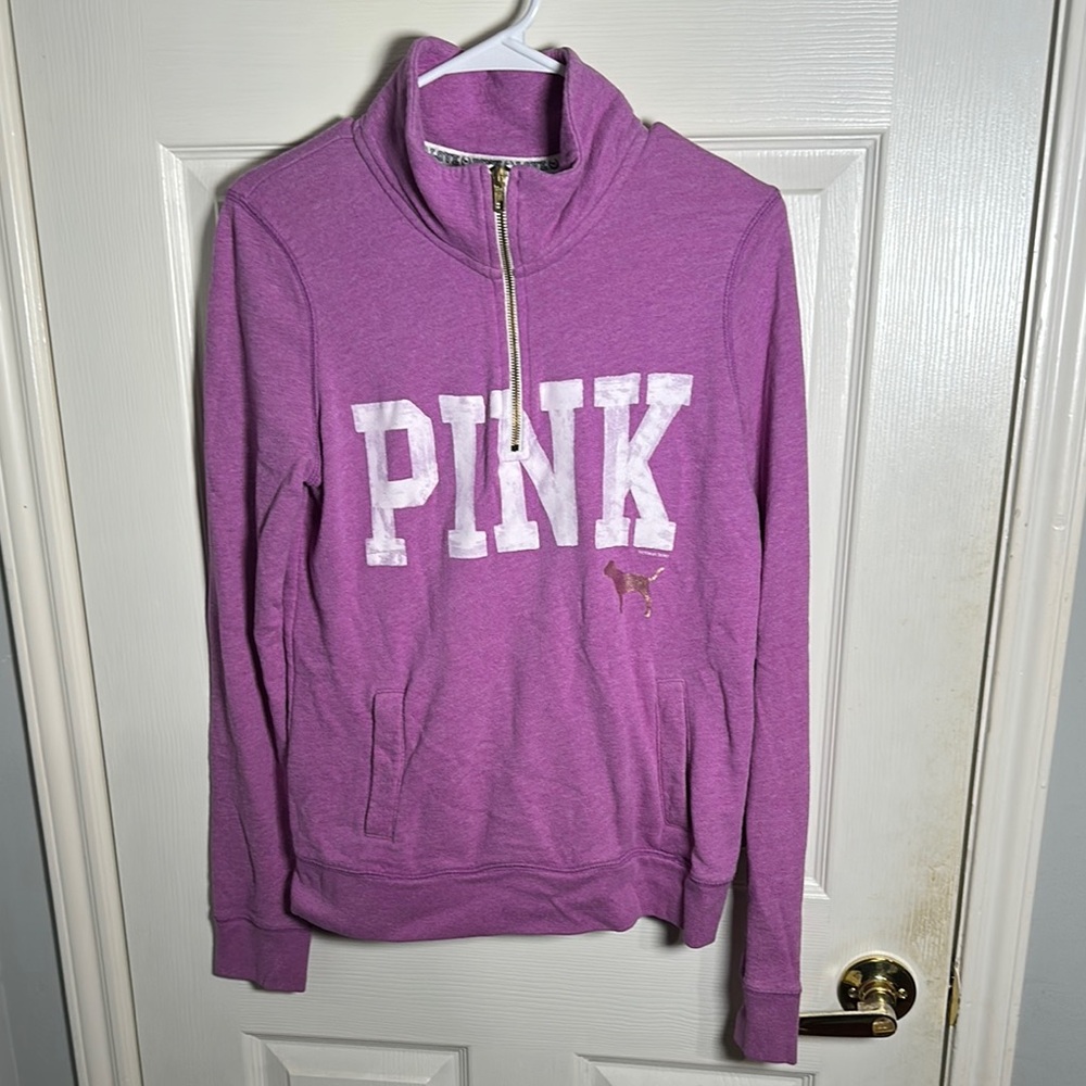 Women’s PINK Victoria’s Secret Quarter Zip Pullover Sweatshirt - Size Small